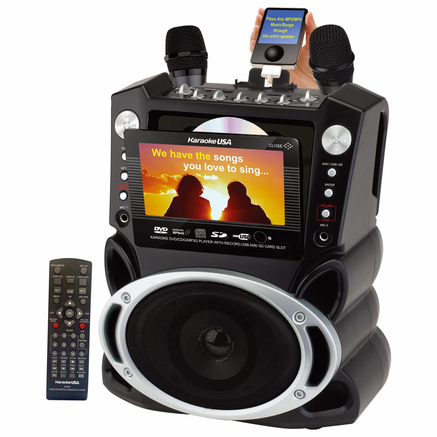 GF829 - DVD/CDG/MP3G Karaoke System with 7 GF829 - DVD/CDG/MP3G Karaoke System with 7